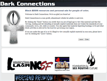 Tablet Screenshot of darkconnections.com